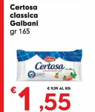 Despar Certosa classica galbani gr 165 offerta