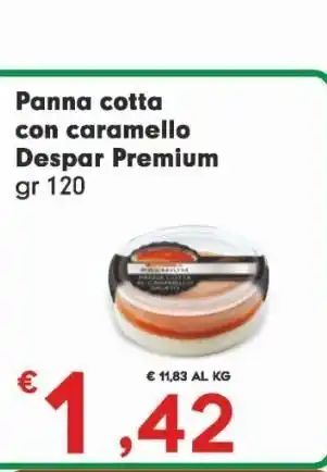 Despar Panna cotta con caramello despar premium gr 120 offerta