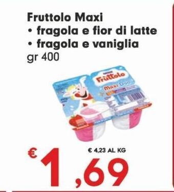 Despar Fruttolo maxi fragola e fior di latte, fragola e vaniglia gr 400 offerta
