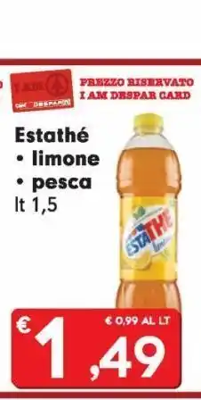 Despar Estathé limone, pesca lt 1.5 offerta