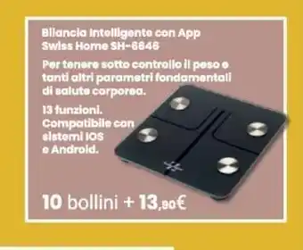 Bilancia intelligente con app swiss home sh-6646