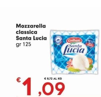 Eurospar Mozzarella classica santa lucia gr 125 offerta
