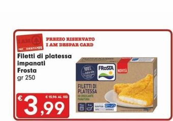 Eurospar Filetti di platessa impanati frosta gr 250 offerta