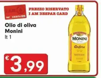 Eurospar Olio di oliva monini lt 1 offerta