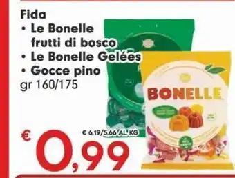 Eurospar Fida le bonelle frutti di bosco, le bonelle glees, gocce di pino gr 160/175 offerta