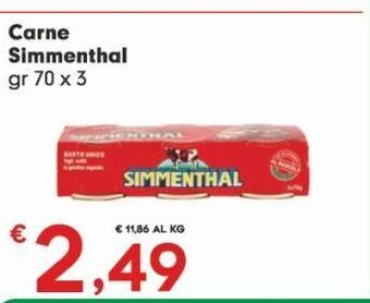 Eurospar Carne simmenthal gr 70x3 offerta