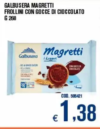 Adhoc Frollini con gocce di cioccolato galbusera offerta