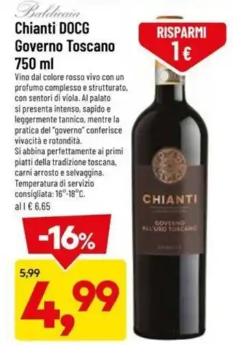 DPiù Chianti DOCG Governo Toscano 750 ml offerta