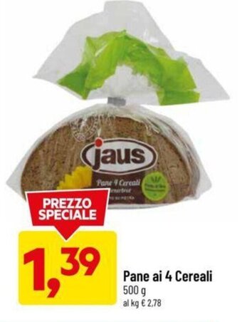 Jaus Pane ai 4 Cereali 500 g
