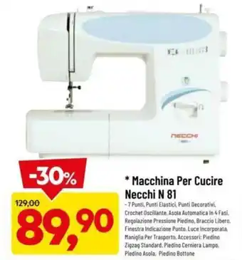 DPiù Macchina Per Cucire Necchi N 81 offerta