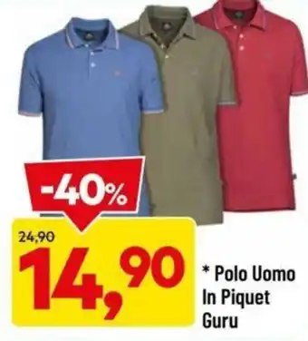 DPiù Polo Uomo In Piquet Guru offerta