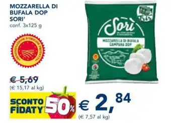 Esselunga Sorì Mozzarella di Bufala DOP 3x125 g offerta