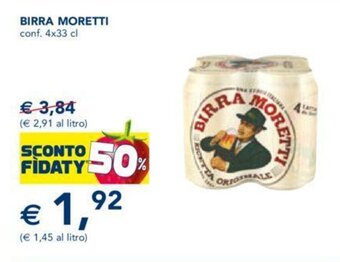 Esselunga Moretti Birra 4x33 cl offerta