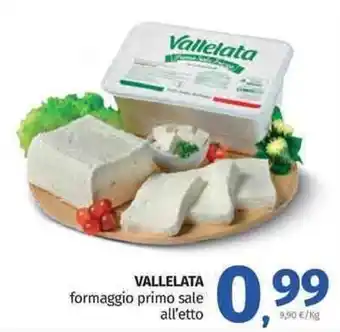 Pam Vallelata formaggio primo sale offerta