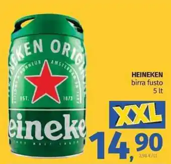 Pam Heineken birra fusto 5 lt offerta