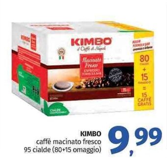 Pam Kimbo Caffè macinato fresco 95 cialde (80+15 omaggio) offerta