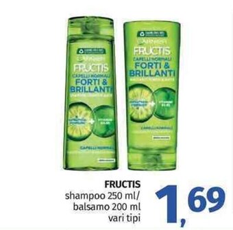 Pam Fructis shampoo 250 ml/balsamo 200 ml vari tipi offerta