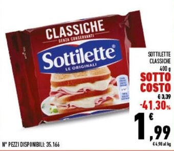 Conad Sottilette Classiche 400 g offerta