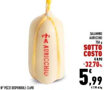 Conad Auricchio Salamino 750 g offerta