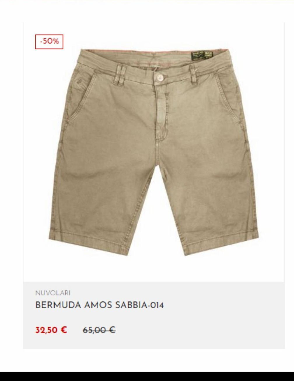 Bermuda amos sabbia offerta di Nuvolari