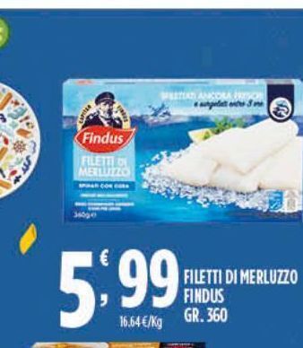 Eurospar Filetti di merluzzo findus gr 360 offerta