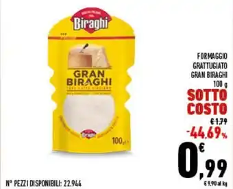 Conad Gran Biraghi Formaggio Grattugiato 100 g offerta