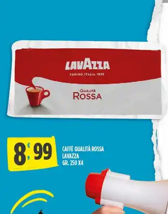 Eurospar Caffè qualità rossa lavazza gr 250x4 offerta