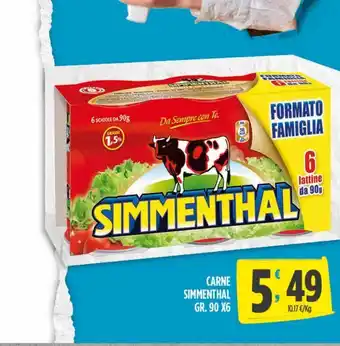 Eurospar Carne simmenthal g 90x6 offerta