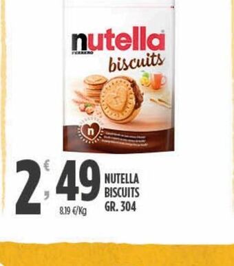Eurospar Nutella biscuits gr 304 offerta