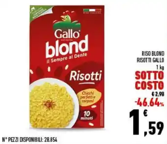 Conad Gallo Riso Blond Risotti 1 kg offerta