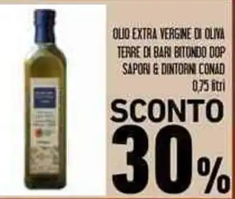 Conad City Conad Sapori & Dintorni Olio Extra Vergine di Oliva Terre di Bari Bitondo DOP 0,75 litri offerta