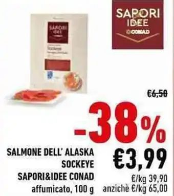 Conad City Conad Sapori & Idee Salmone Dell'Alaska Sockeye 100 g offerta