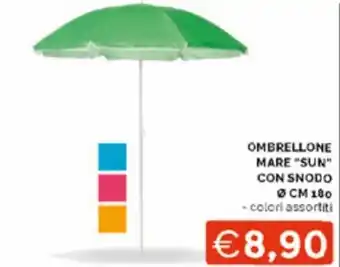 Ombrellone Mare "Sun" con Snodo ø cm 180