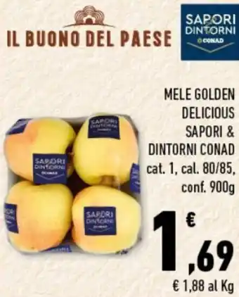 Conad City Conad Sapori & Dintorni Mele Golden Delicious 900 g offerta
