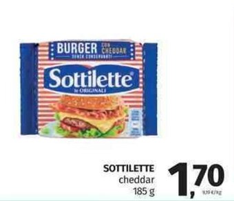 Pam Sottilette Cheddar 185 g offerta