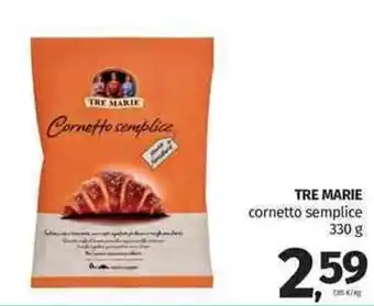 Pam Tre Marie cornetto semplice 330 g offerta