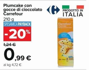 Carrefour Iper Plumcake con gocce di cioccolato carrefour offerta