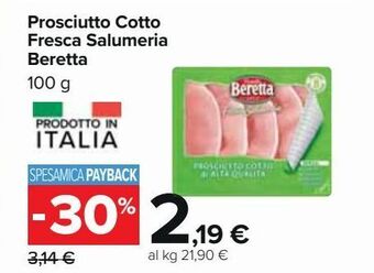 Carrefour Iper Prosciutto cotto fresca salumeria beretta offerta