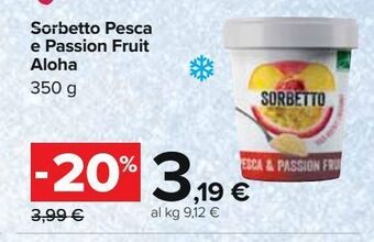 Carrefour Iper Sorbetto pesca e passion fruit aloha offerta