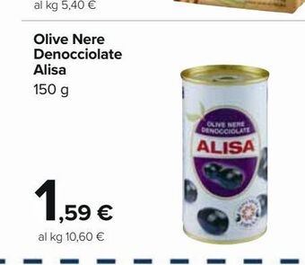 Olive nere denocciolate alisa
