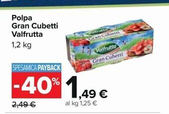 Polpa gran cubetti valfrutta