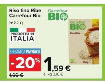 Carrefour Iper Riso fino ribe carrefour bio offerta