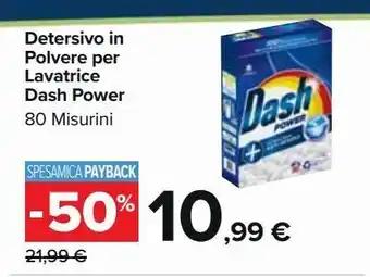 Carrefour Iper Detersivo in polvere per lavatrice dash power offerta