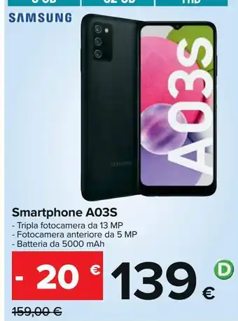 Carrefour Iper Smartphone a03s offerta