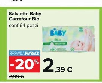 Carrefour Iper Salviette baby carrefour bio offerta