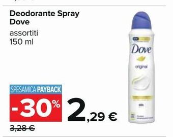 Carrefour Iper Deodorante spray dove offerta