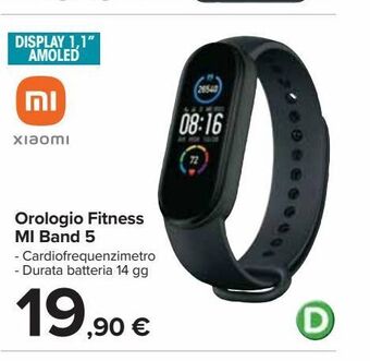 Carrefour Iper Orologio fitness mi band 5 offerta