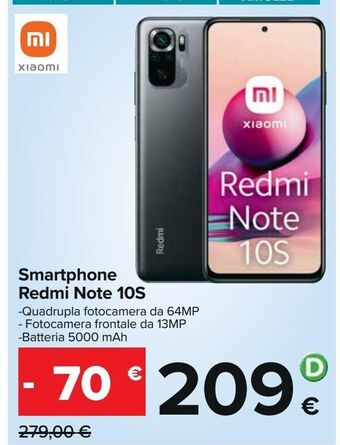 Carrefour Iper Smartphone redmi note 10s offerta