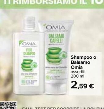 Carrefour Iper Shampoo o balsamo omia offerta
