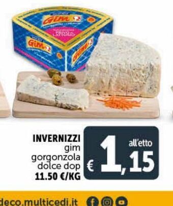 Deco Superstore Invernizzi gim gorgonzola dolce dop offerta